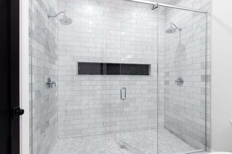 Minimalist Shower with Open Entrance